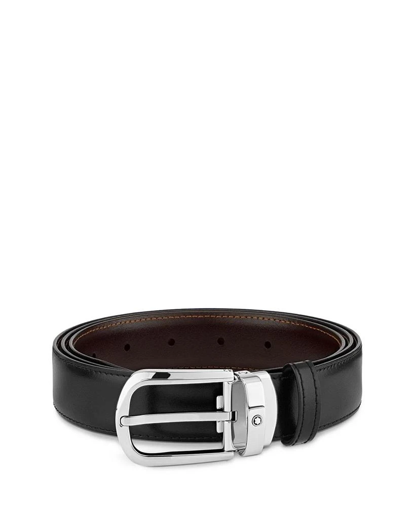 Men's Horseshoe Stainless Steel Reversible Leather Belt 商品