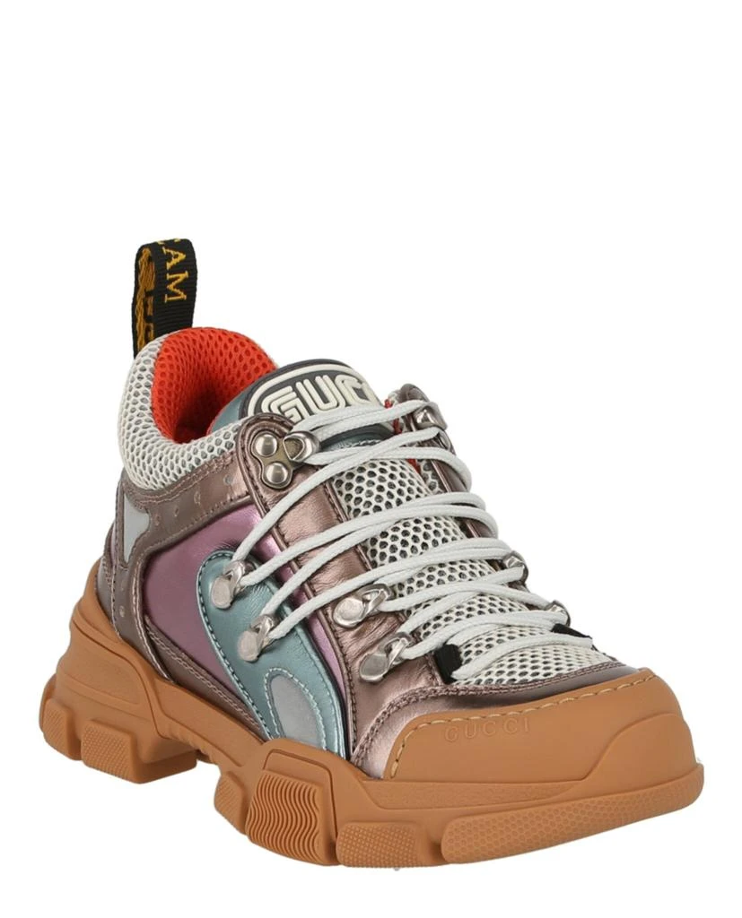 商品Gucci|Flashtrek Metallic Leather Sneakers,价格¥1607,第2张图片详细描述