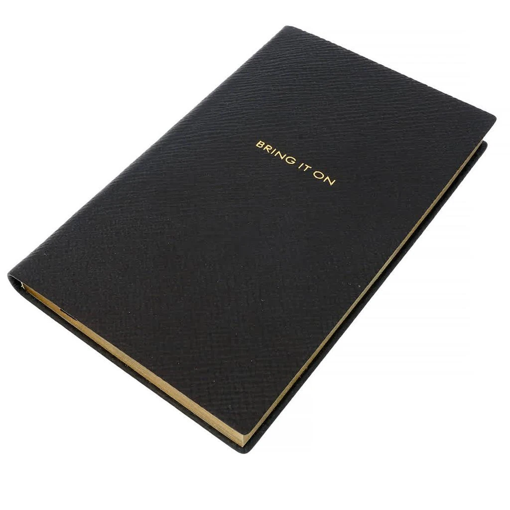 商品SMYTHSON|Bring It On Panama Leather Notebook in Black,价格¥227,第3张图片详细描述