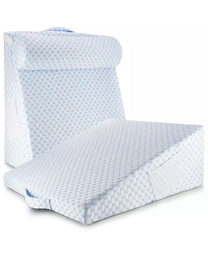 商品Nestl|10" Cooling Foam Wedge Pillow with Bolster Pillow,价格¥447,第1张图片