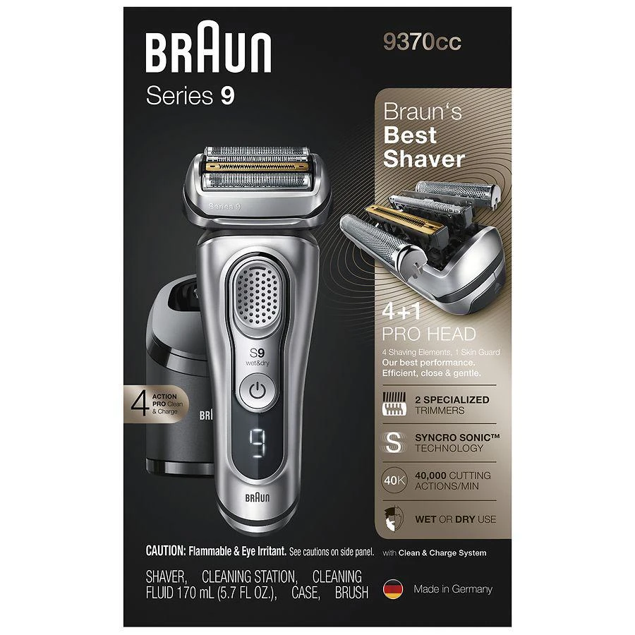 商品Braun|博朗9系 9370cc电动剃须刀,价格¥1103,第2张图片详细描述