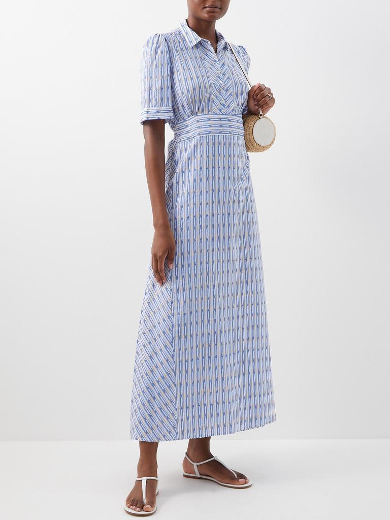 商品Thierry Colson|Betty geometric-print cotton-lawn maxi dress,价格¥3126,第4张图片详细描述