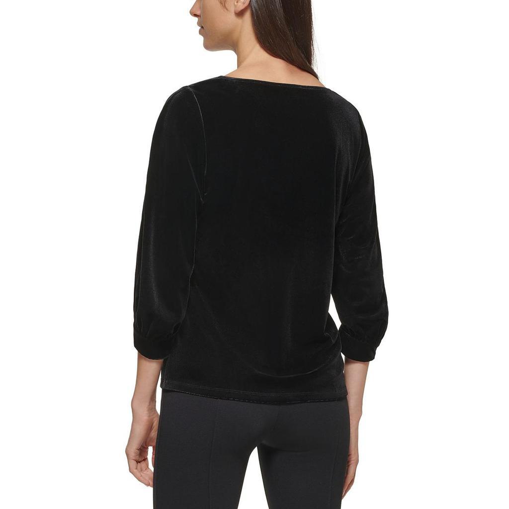 商品Calvin Klein|Calvin Klein Womens Puff Sleeves Round Neck Pullover Top,价格¥203-¥269,第4张图片详细描述