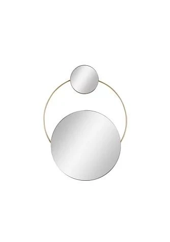 商品Kingston Living|Living 33 Gold Framed Glass Decorative Round Wall Mirror,价格¥1095,第1张图片