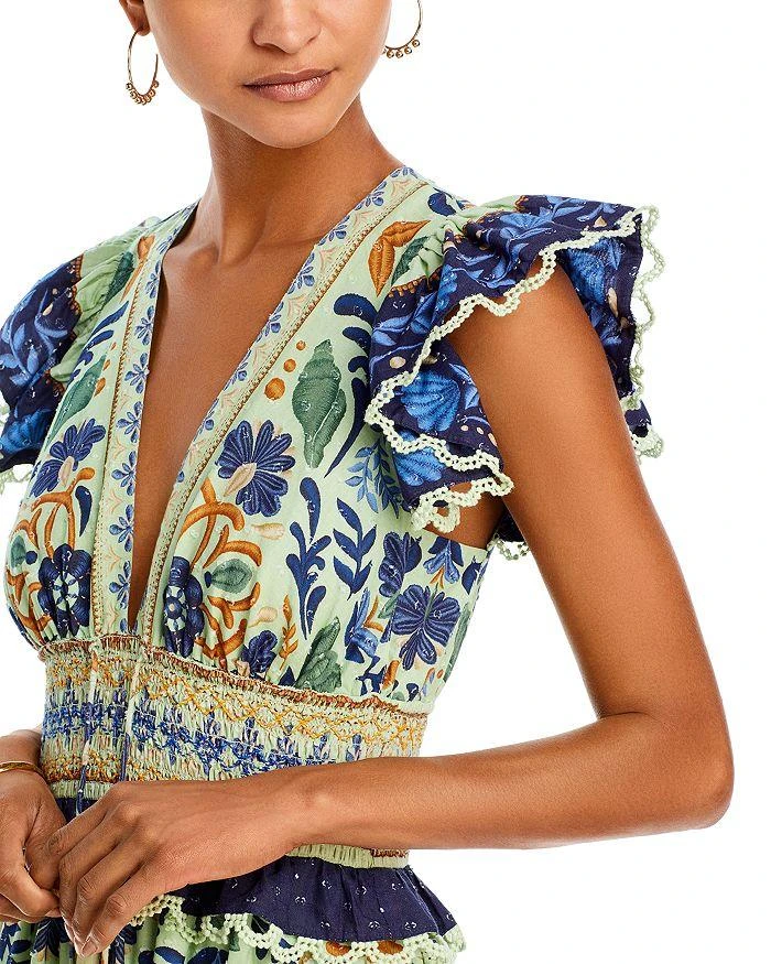 商品Farm Rio|Ocean Tapestry Maxi Dress,价格¥634,第2张图片详细描述