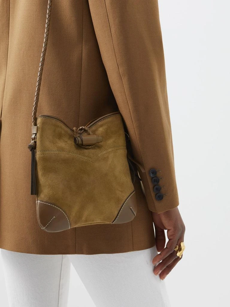 商品Isabel Marant|Taggy braided leather and suede cross-body bag,价格¥2904,第2张图片详细描述