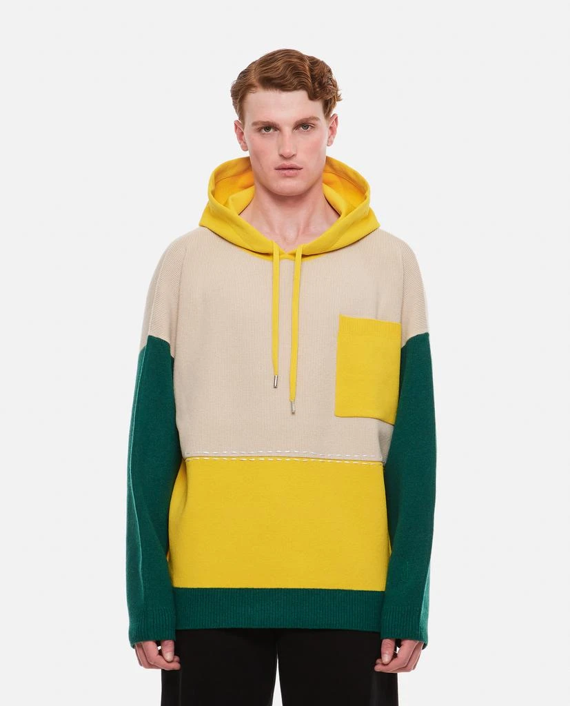 商品JW Anderson|COLOURBLOCK WOOL HOODIE,价格¥4679,第1张图片