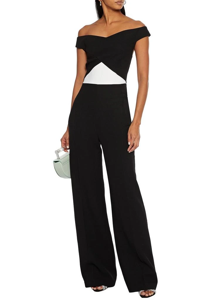 商品ROLAND MOURET|Harran two-tone wool-crepe wide-leg jumpsuit,价格¥3426,第2张图片详细描述