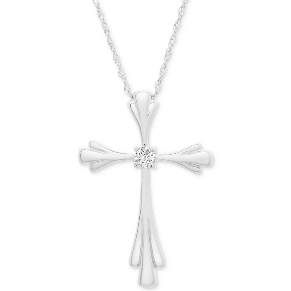 Diamond Accent Cross 18" Pendant Necklace商品第1张图片规格展示