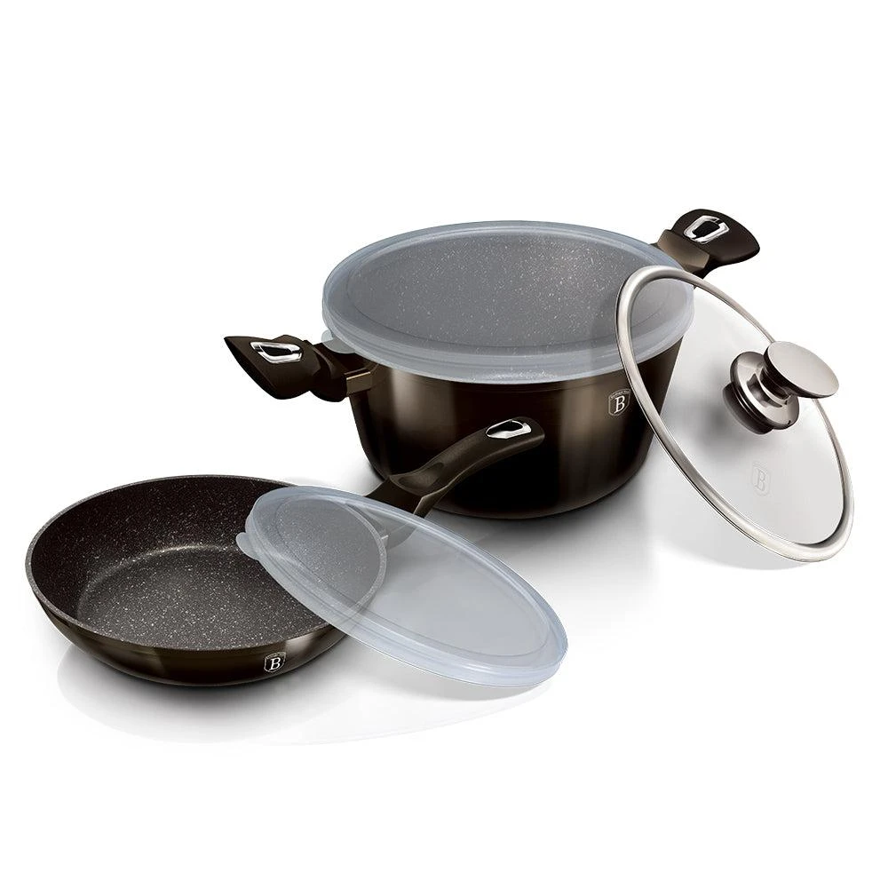 商品Berlinger Haus|5-Piece Cookware Set Black Collection,价格¥238,第2张图片详细描述