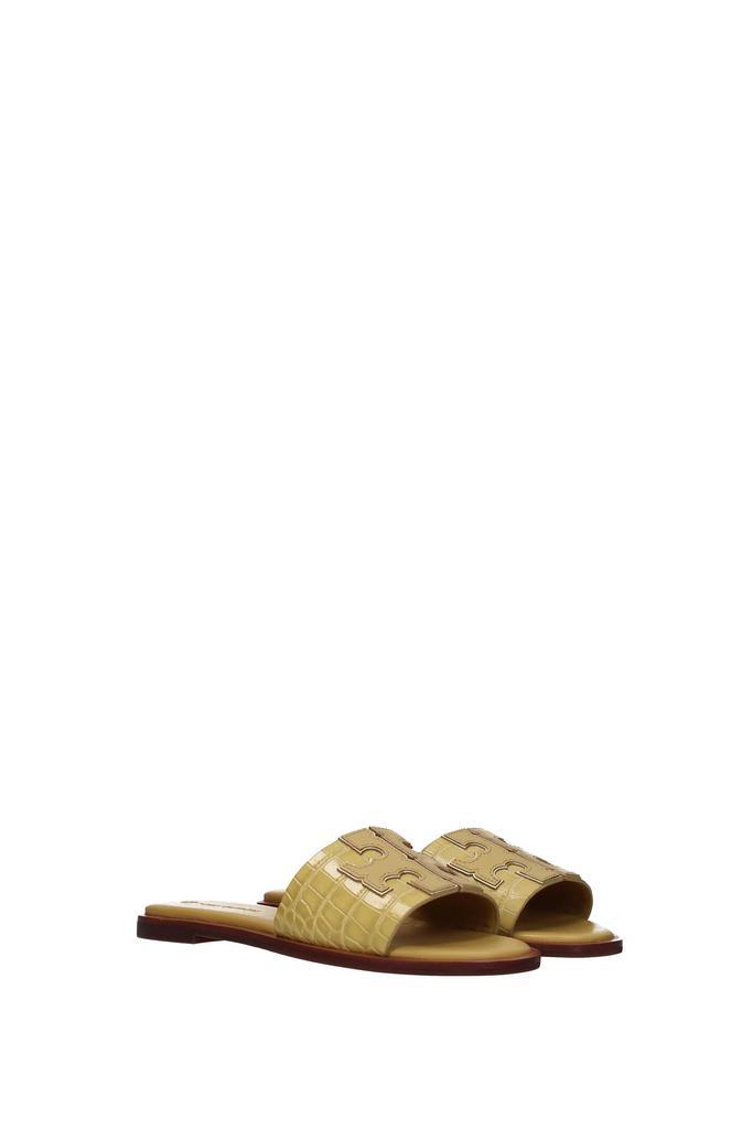 商品Tory Burch|Slippers and clogs Leather Yellow,价格¥898,第4张图片详细描述