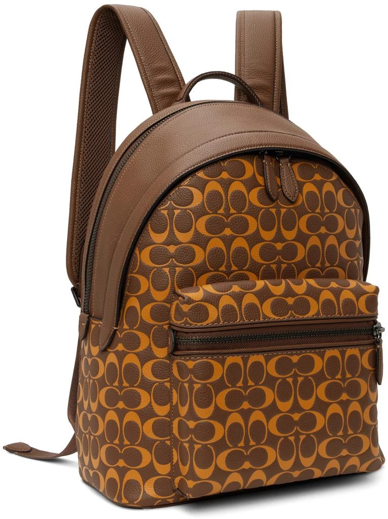 商品Coach|Brown & Orange Charter Backpack,价格¥1617,第2张图片详细描述