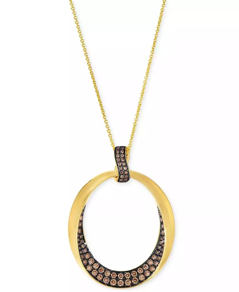 商品Le Vian|Chocolatier Chocolate Diamond Pendant Necklace (1/2 ct. t.w.) in 14k Honey Gold,价格¥14808,第1张图片