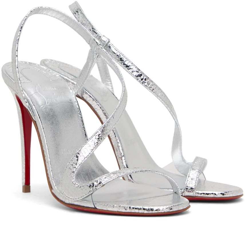 商品Christian Louboutin|Silver Rosalie Heeled Sandals,价格¥7049,第4张图片详细描述