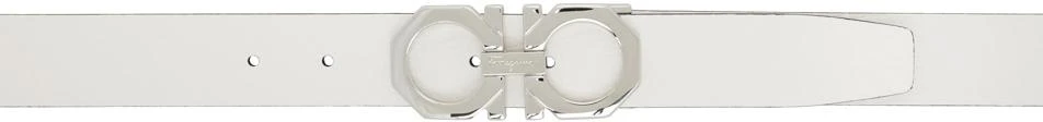 商品Salvatore Ferragamo|黑色 & 白色 Gancini 双面腰带,价格¥5053,第1张图片