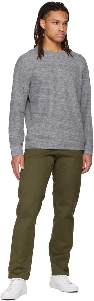 Gray Thermal Long Sleeve T-Shirt商品第4张图片规格展示