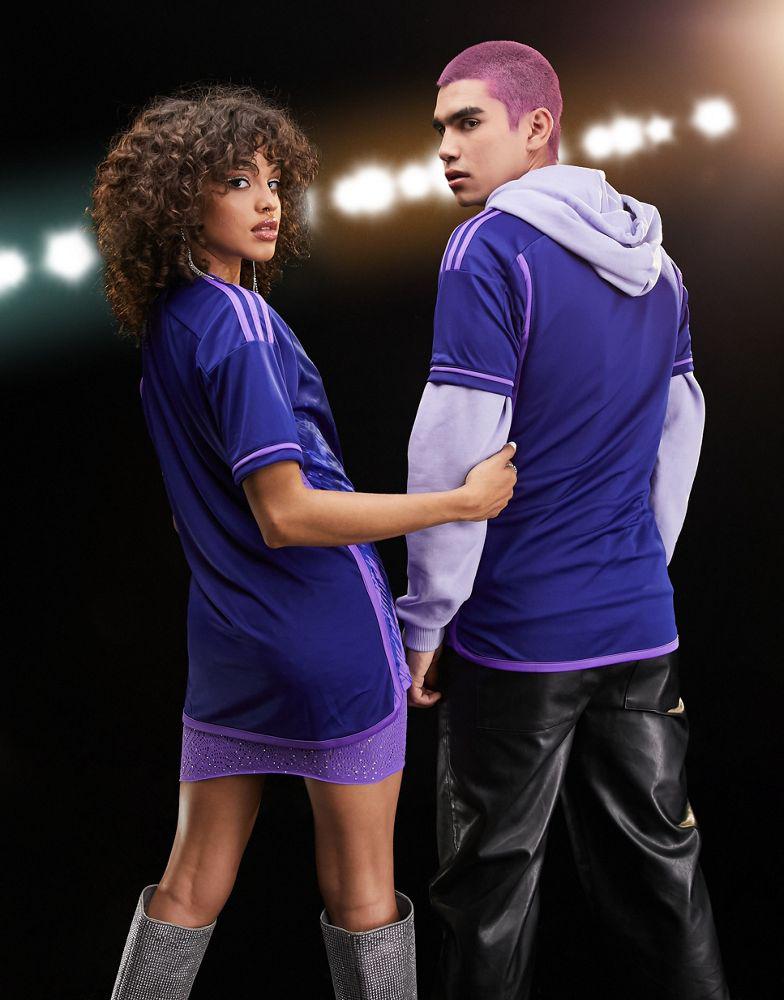 adidas Football Argentina World Cup 2022 unisex away shirt in purple商品第4张图片规格展示