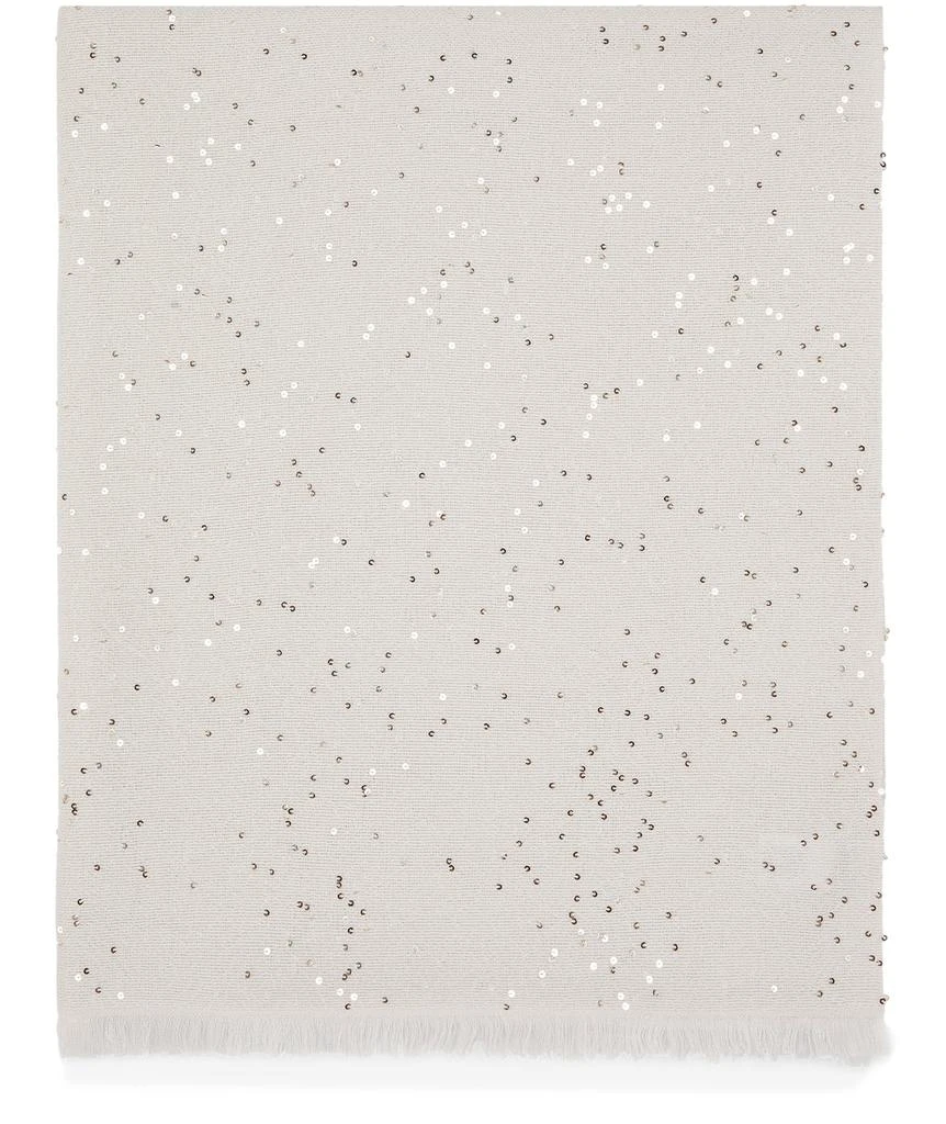商品Brunello Cucinelli|Diamante 羊绒真丝围巾,价格¥14503,第1张图片