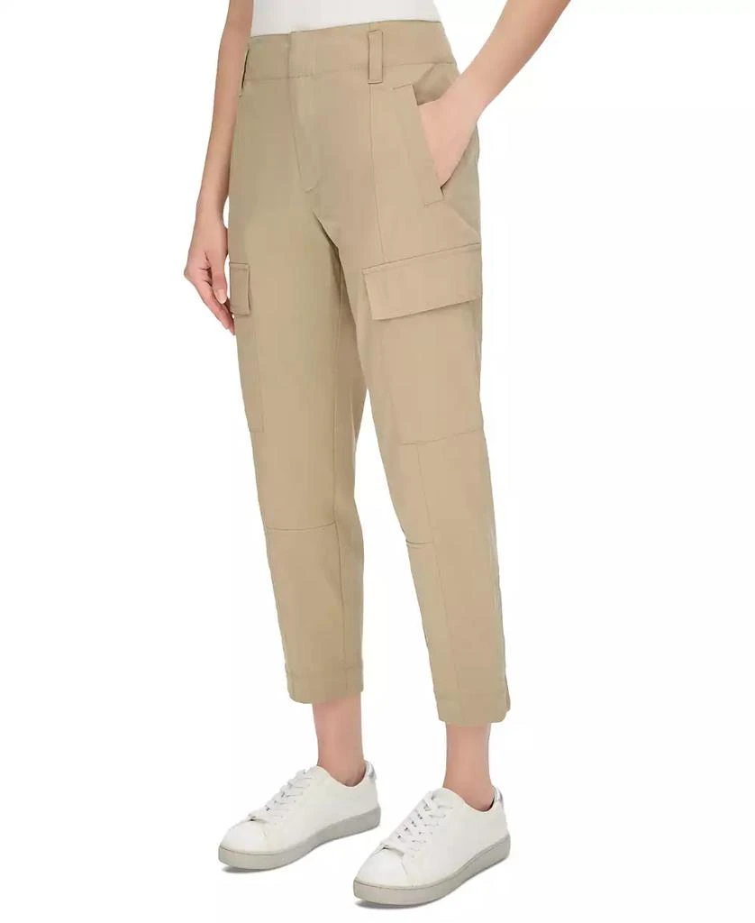 商品Calvin Klein|Women's High-Rise Stretch Twill Cargo Ankle Pants,价格¥201,第3张图片详细描述