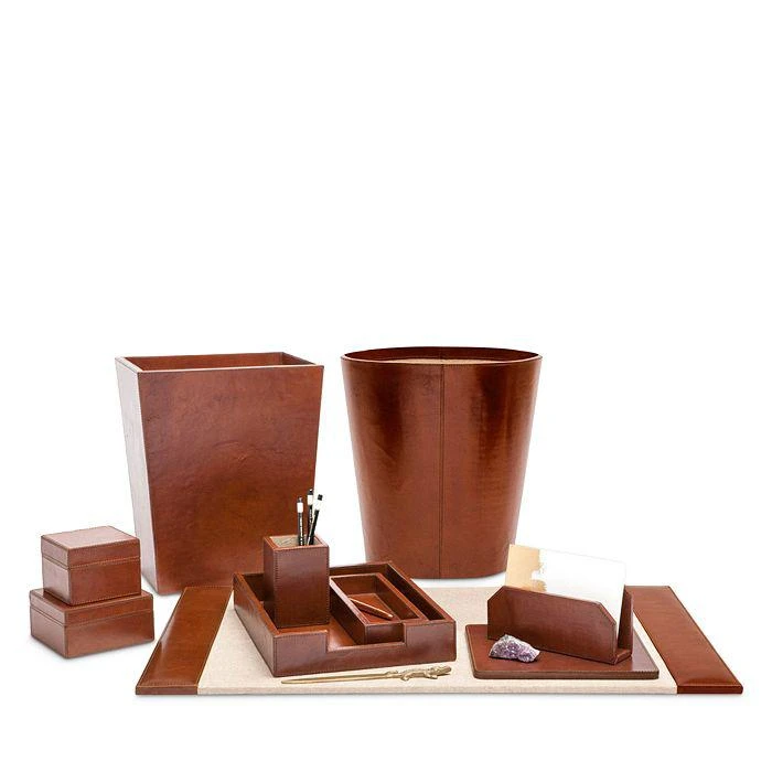 商品Pigeon & Poodle|Stirling Tobacco Full Grain Leather Desk Blotter & Square Mouse Pad Set,价格¥1756,第2张图片详细描述