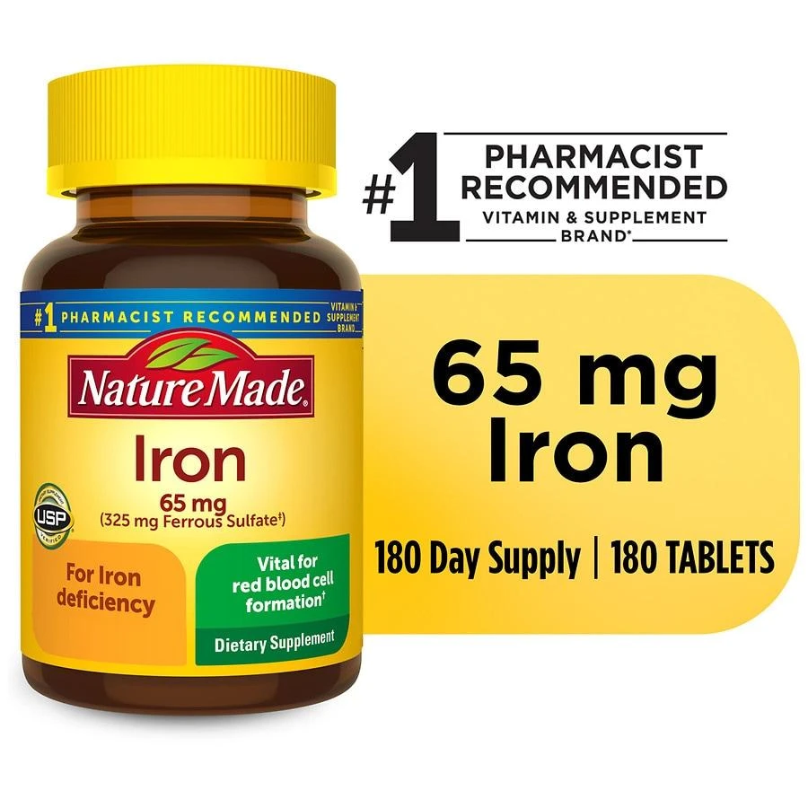Nature Made Iron 65 mg (325 mg Ferrous Sulfate) Tablets 7