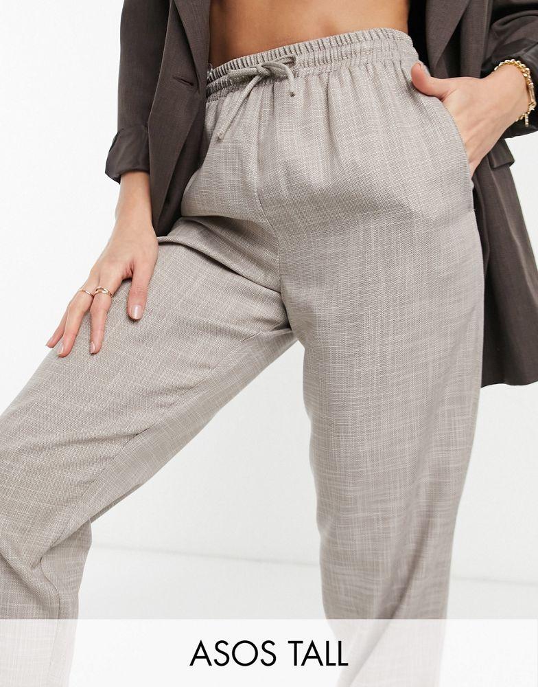 ASOS DESIGN Tall textured suit jogger商品第1张图片规格展示