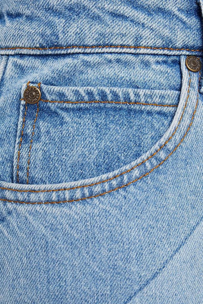 Diego cropped color-block high-rise straight-leg jeans商品第4张图片规格展示