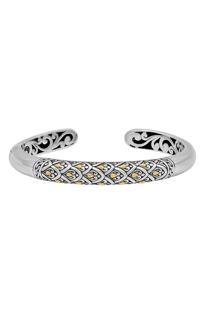 商品DEVATA|18K Gold & Sterling Silver Scale Cuff Bracelet,价格¥1148,第1张图片