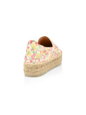 商品MANEBÍ|Loveshackfancy x Manebi Floral Suede Platform Espadrilles,价格¥556,第3张图片详细描述