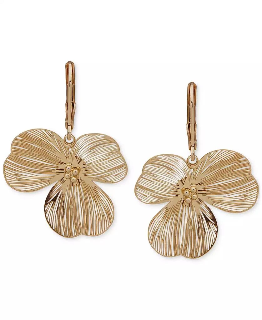 商品Lonna & Lilly|Gold-Tone Open Flower Leverback Drop Earrings,价格¥178,第1张图片