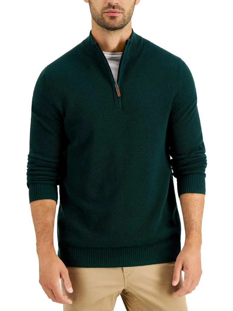 Mens Cotton 1/4 Zip Pullover Sweater 商品