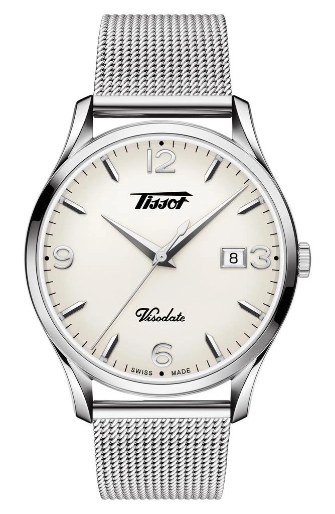 商品Tissot|Heritage Visodate Mesh Strap Watch, 40mm,价格¥1687,第1张图片