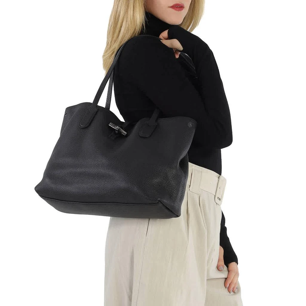 商品Longchamp|Longchamp Longchamp Ladies Roseau Leather Shoulder Bag In Black,价格¥3573,第3张图片详细描述