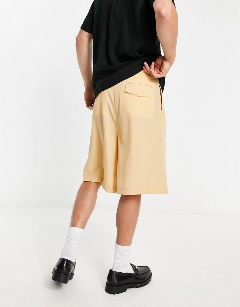 商品ASOS|ASOS DESIGN smart bermuda shorts in paper touch peach,价格¥133,第2张图片详细描述
