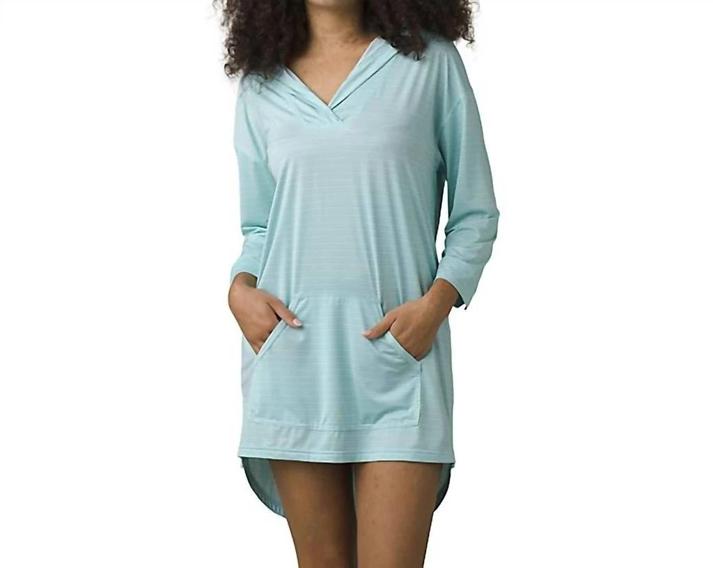 商品Prana|Mantra Bay Tunic Cover Up In Dark Beach Glass Stripe,价格¥521,第1张图片