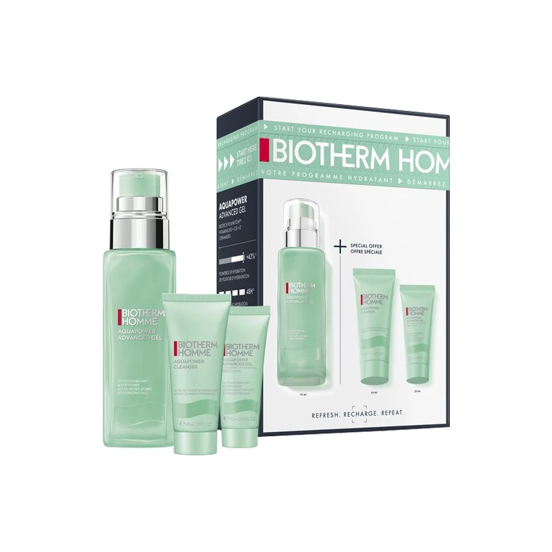 商品Biotherm|碧欧泉男士水动力面部护理套装三件套 保湿乳+洁面乳,价格¥400,第1张图片