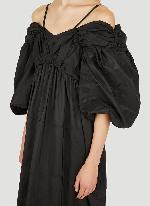 商品Simone Rocha|Off Shoulder Signature Sleeve Dress in Black,价格¥4474,第7张图片详细描述