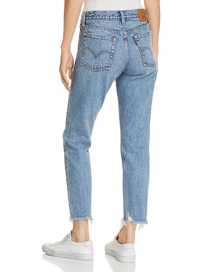 商品Levi's|Wedgie Icon High Rise Fray Hem Straight Leg Ankle Jeans in Shut Up,价格¥218,第3张图片详细描述