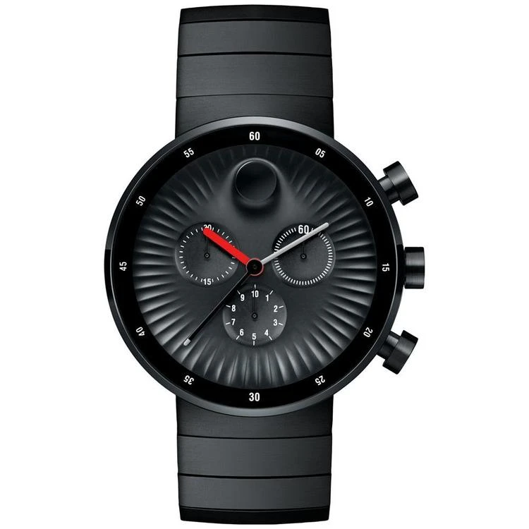 商品Movado|Men's Swiss Chronograph Edge Black PVD Stainless Steel Bracelet Watch 42mm 3680011,价格¥6635,第1张图片