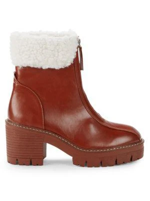 商品Charles David|Faux Fur-Trim Booties,价格¥214,第1张图片