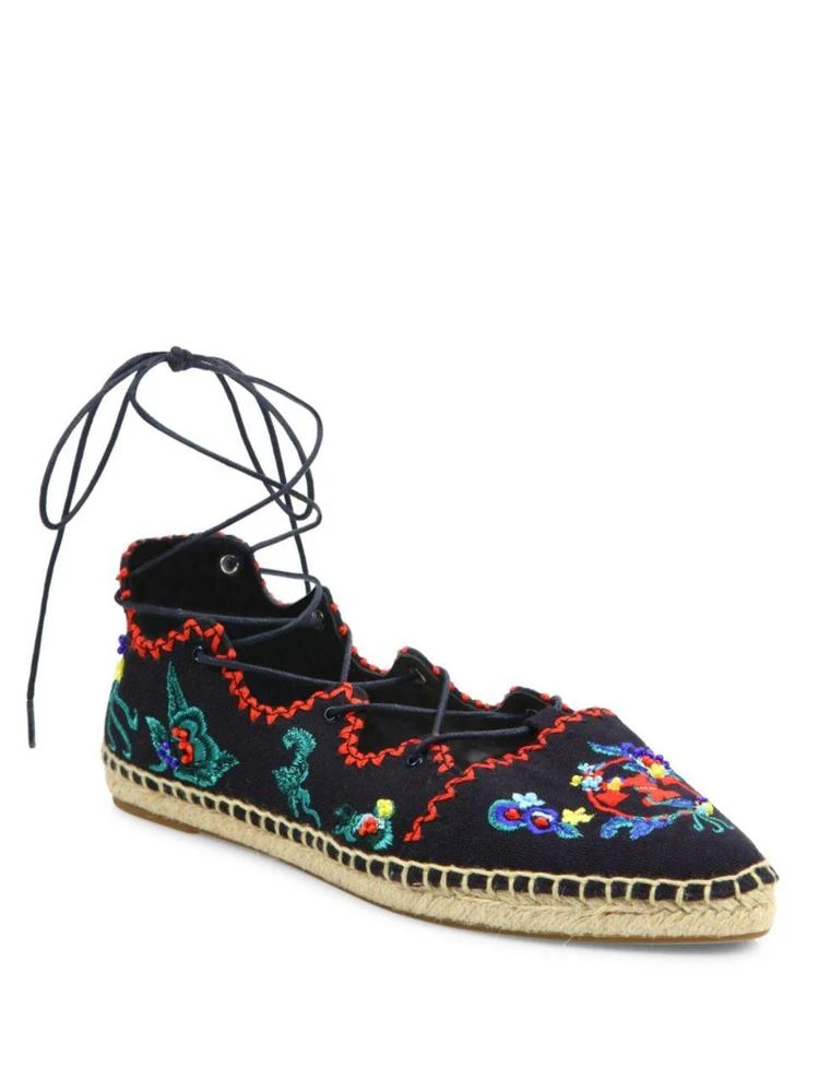 商品Tory Burch|Sonoma Embroidered Lace-Up Espadrille Flats,价格¥795,第1张图片