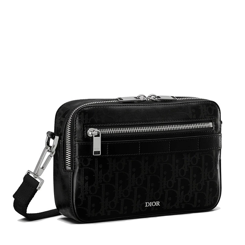 商品Dior|【预售3-7天】迪奥 经典SAFARI系列 男士黑色Dior斜银河小牛皮斜跨单肩包1ESPO206VPI_H03E,价格¥18396,第4张图片详细描述