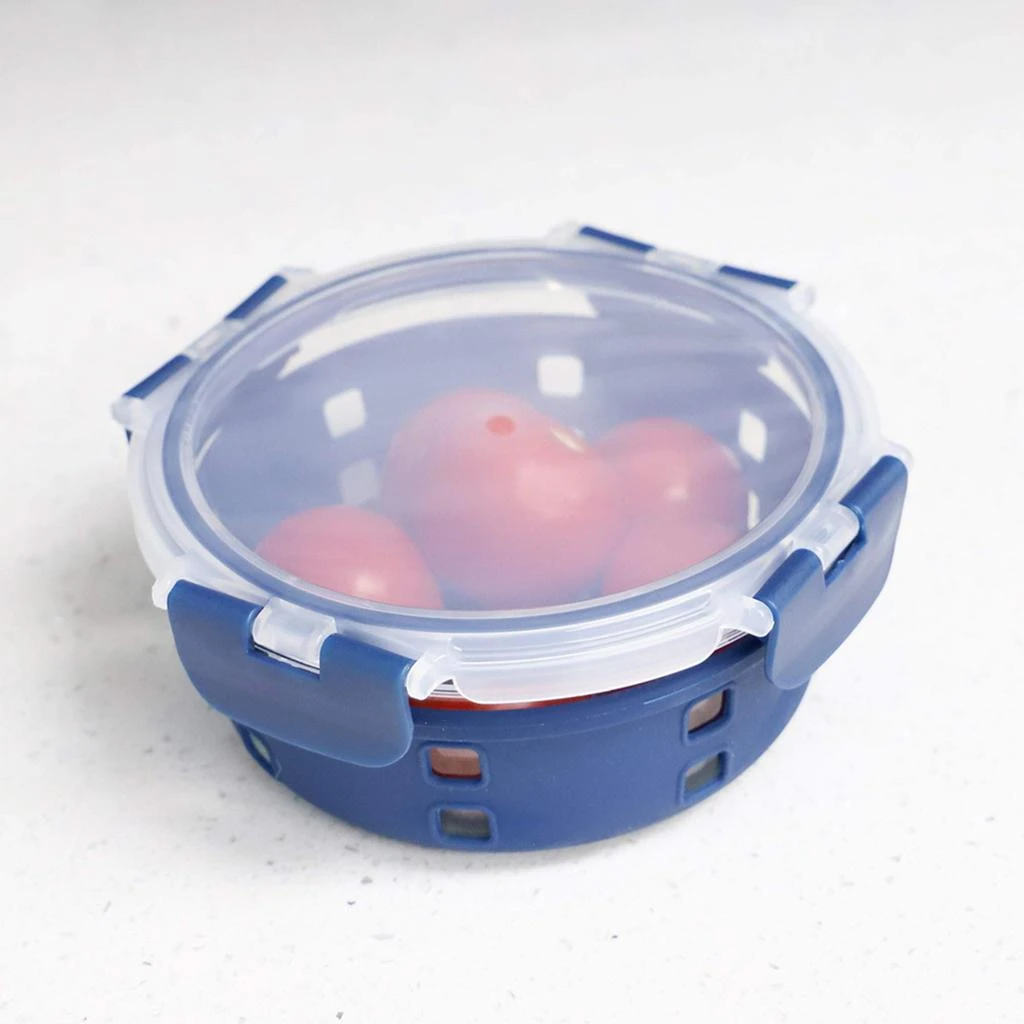 商品Michael Graves Design|Michael Graves Design Round 21 Ounce High Borosilicate Glass Food Storage Container with Plastic Lid, Indigo,价格¥123,第3张图片详细描述