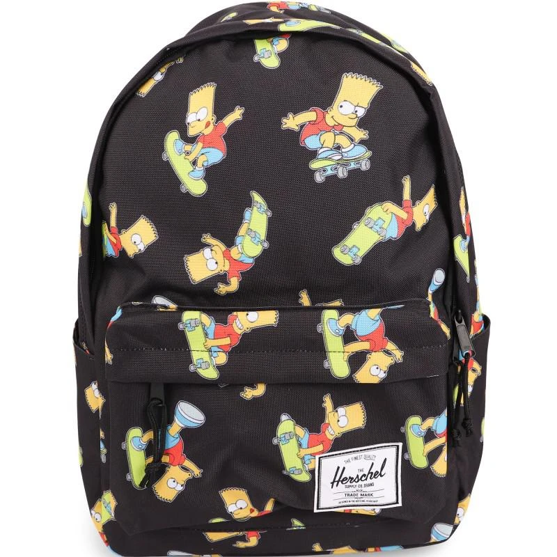 商品Herschel Supply|Bart simpson print xl backpack and simpson pencil case set in black and yellow,价格¥1298,第2张图片详细描述