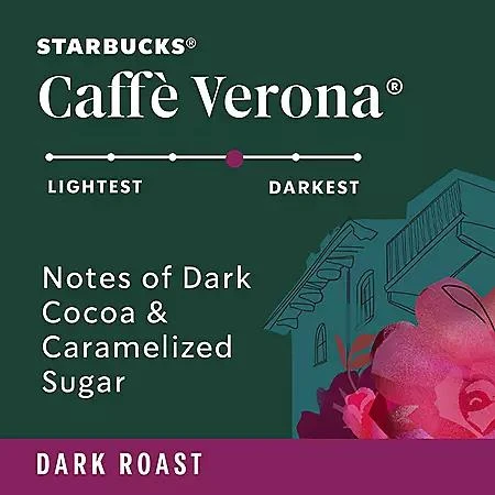 商品Starbucks|Starbucks Caffe Verona Ground Coffee, Dark Roast, 40 oz.,价格¥157,第3张图片详细描述