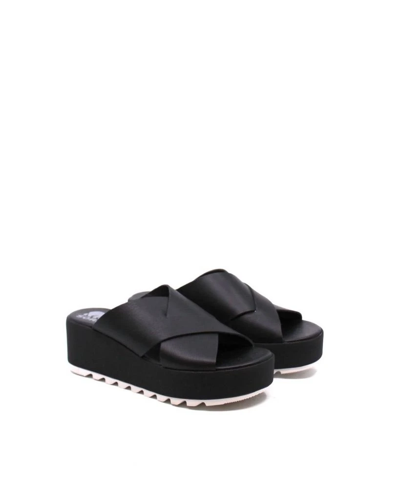 商品SOREL|Women's Cameron Flatform Mule In Black/sea Salt,价格¥701,第1张图片