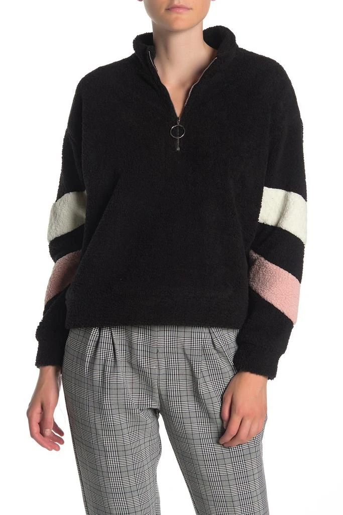 商品Elodie|Teddy Colorblock Sleeve Pullover,价格¥91,第1张图片详细描述