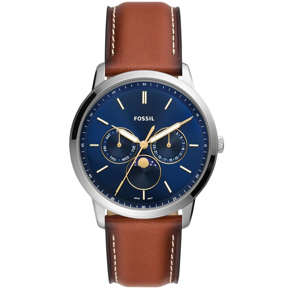 商品Fossil|Men's Neutra Brown Leather Strap Watch 42mm,价格¥1235,第1张图片