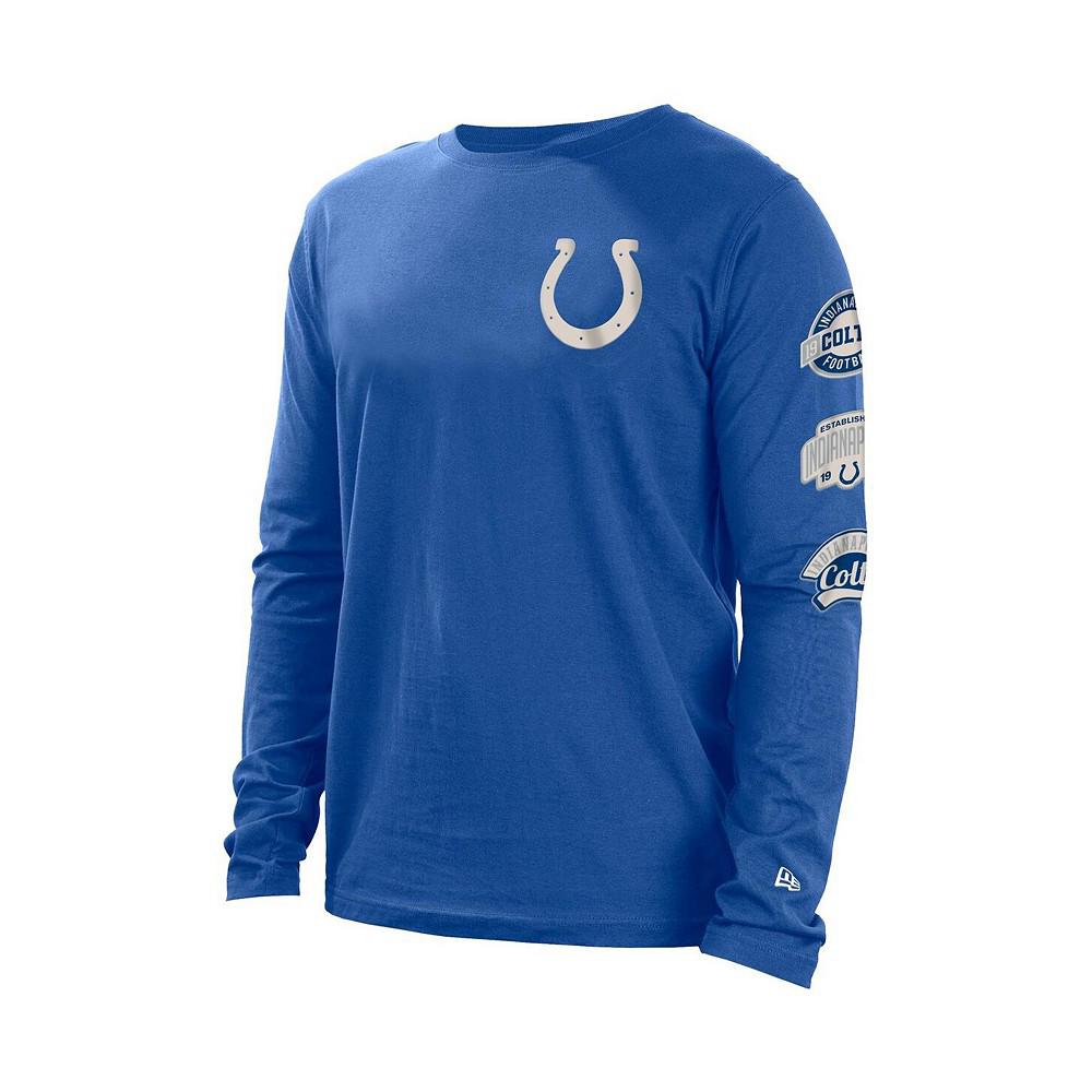 Men's Royal Indianapolis Colts Hype 2-Hit Long Sleeve T-shirt商品第3张图片规格展示