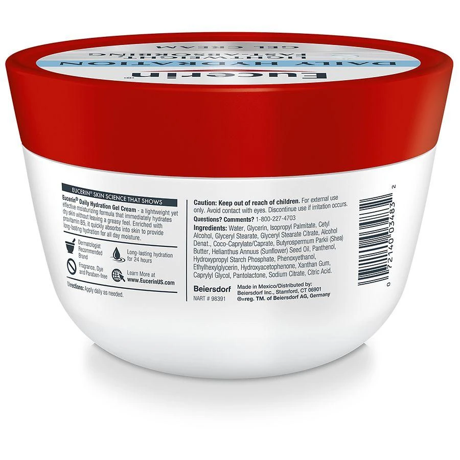 商品Eucerin|Daily Hydration Gel Cream, Body Moisturizer for Dry Skin,价格¥111,第2张图片详细描述